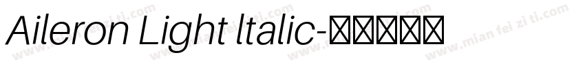 Aileron Light ltalic字体转换